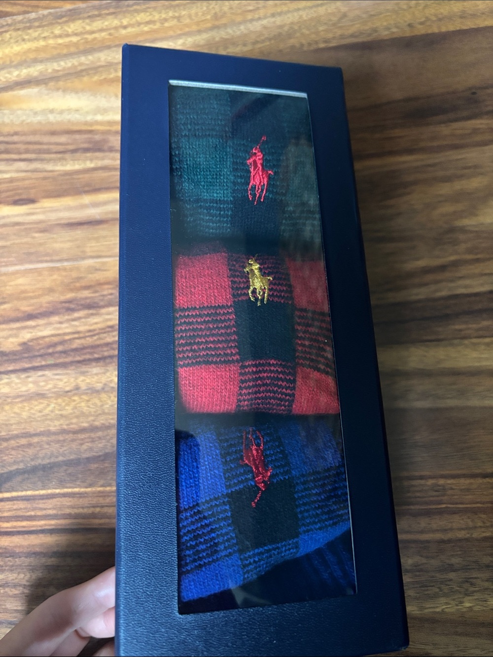 Polo Ralph Lauren Mens LONG Wool Blend Socks with Gift Box 3 Pair Size 10-13 NWT